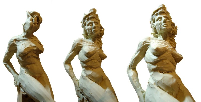 Detalles - Escultura en proceso Mujer