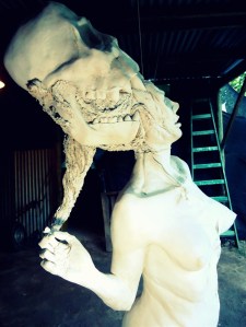 priming imprimacion lifesize woman sculpture escultura mujer tamañonatural resin resinpolyester resinapolyester skull craneo calavera