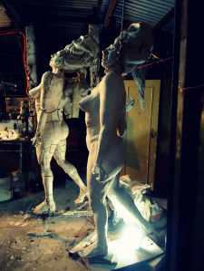 decay clay arcilla priming imprimacion lifesize woman sculpture escultura mujer tamañonatural resin resinpolyester resinapolyester skull craneo calavera twins mellizas