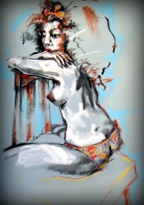 draw drawing dibujo art arte sketch softpastel pasteltiza papel paper model modelo modelovivo