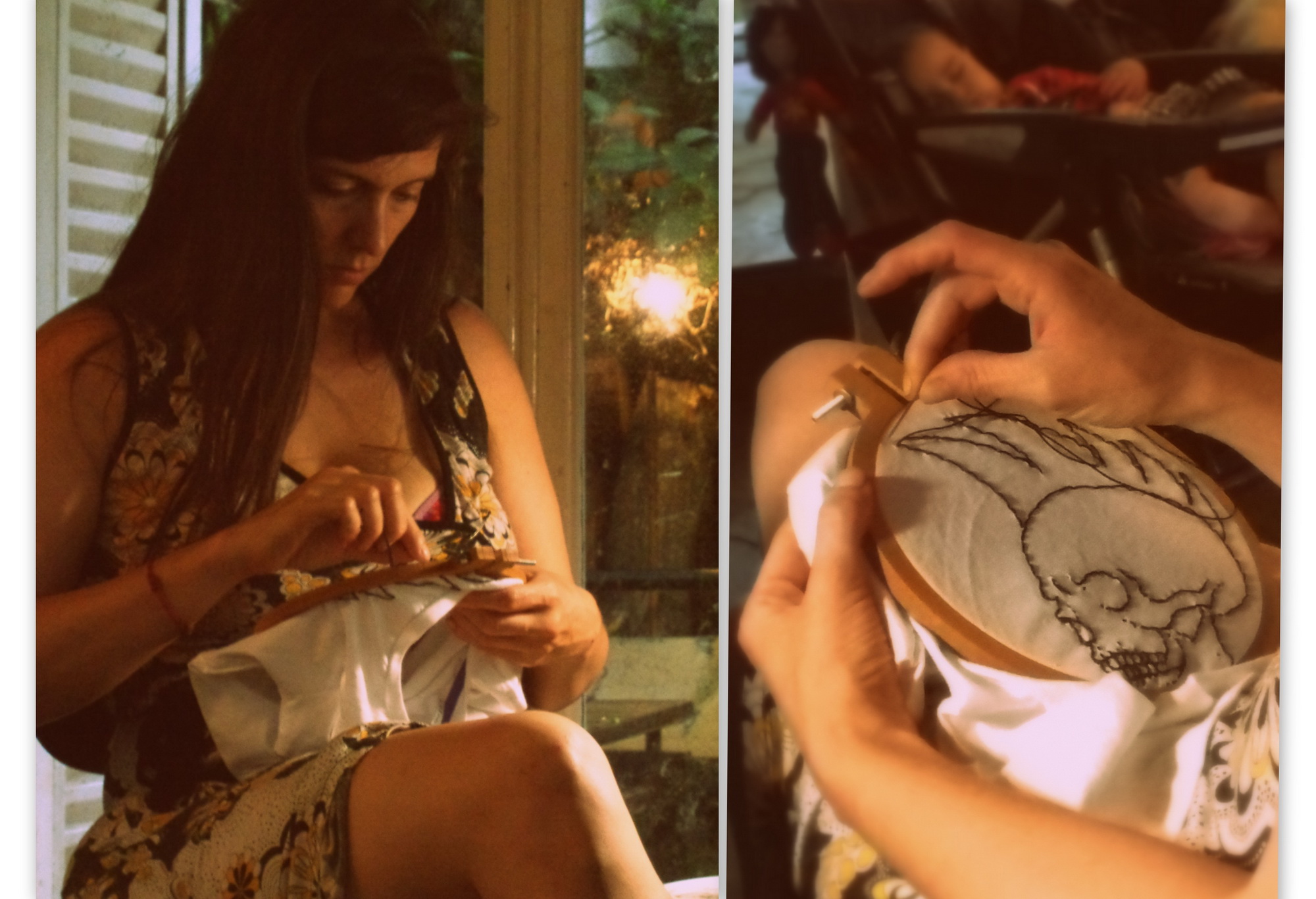 bordando punk skullx