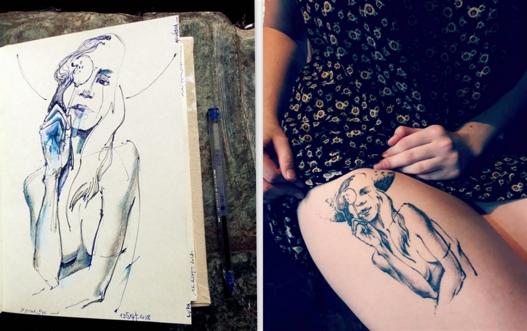 MIXED - Sketchbook and Final Tattoo